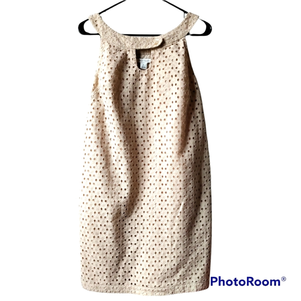 White House Black Market Women's tan color midi dress size 6